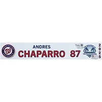 Andrés Chaparro Washington Nationals Player-Issued #87 Nameplate from 2025 MLB Spring Training