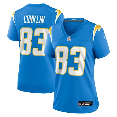 Women's Nike Tyler Conklin  Powder Blue Los Angeles Chargers Team Game Jersey