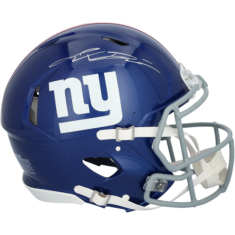 Jaxson Dart New York Giants Autographed Riddell Speed Authentic Helmet