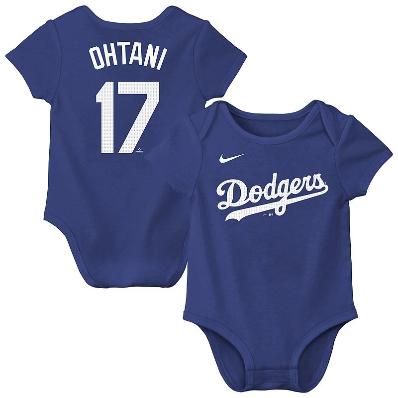 Infant Nike Shohei Ohtani Royal Los Angeles Dodgers Name & Number Fuse Bodysuit