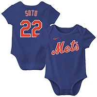Newborn Nike Juan Soto Royal New York Mets Name & Number Fuse Bodysuit