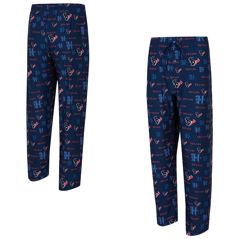 Men's Concepts Sport Navy Houston Texans Mosaic All Over Print Pants