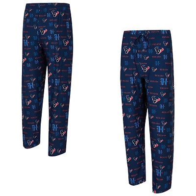 Men's Concepts Sport Navy Houston Texans Mosaic All Over Print Pants