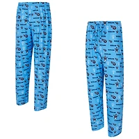 Men's Concepts Sport Light Blue Tennessee Titans Mosaic All Over Print Pants