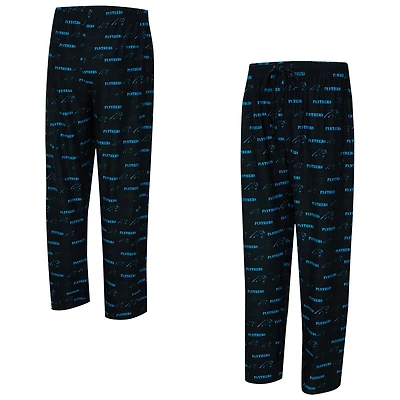 Men's Concepts Sport Black Carolina Panthers Mosaic All Over Print Pants