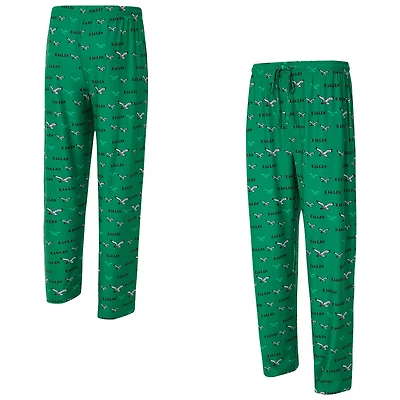 Men's Concepts Sport Kelly Green Philadelphia Eagles Retro Mosaic Allover Print Knit Pants