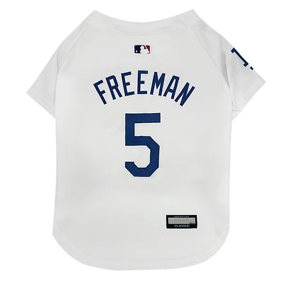 Freddie Freeman White Los Angeles Dodgers Player Pet Jersey