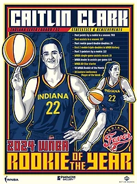 Phenom Gallery Caitlin Clark Indiana Fever WNBA Rookie of the Year 18" x 24" Serigraph