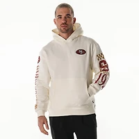 Unisex The Wild Collective  Cream San Francisco 49ers Stacked Graphic Sleeve Fleece Hoodie