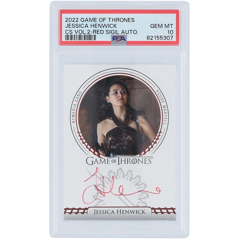 Jessica Henwick Autographed 2022 Game of Thrones Red Ink #NNO PSA Authenticated 10 Card
