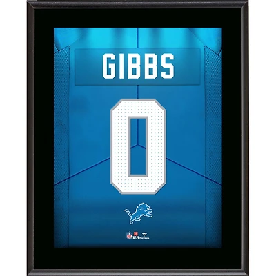 Jahmyr Gibbs Detroit Lions 10.5" x 13" Alternate Jersey Number Sublimated Player Plaque