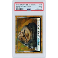 Jabba the Hutt Star Wars 2023 Topps Return of the Jedi Sapphire Gold #186 #14/15 PSA Authenticated 9 Card