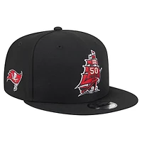 Men's New Era  Black Tampa Bay Buccaneers 50th Anniversary 9FIFTY Snapback