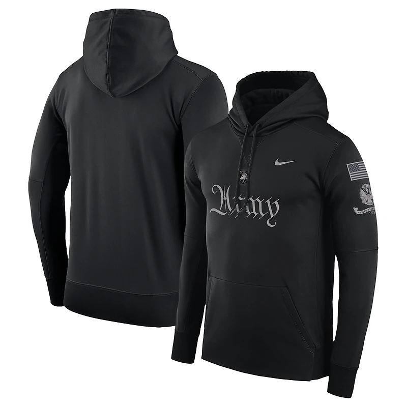 Men's Nike Black Army Black Knights Army 250 Collection Therma Hoodie