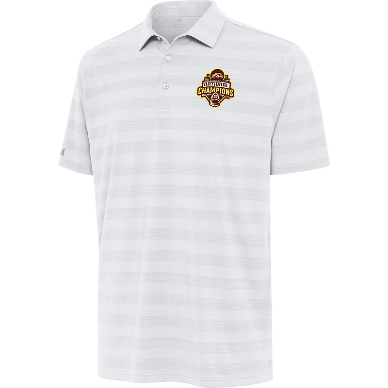 Men's Antigua  White Western Michigan Broncos 2025 NCAA Frozen Four Men's Ice Hockey National Champions Tunnel Polo