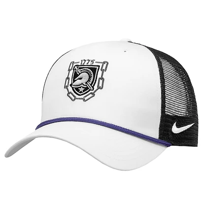 Men's Nike White Army Black Knights Army 250 Collection Rope Adjustable Trucker Hat