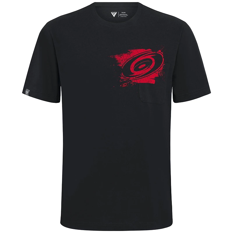 Men's Levelwear Black Carolina Hurricanes Focal Blasted T-Shirt