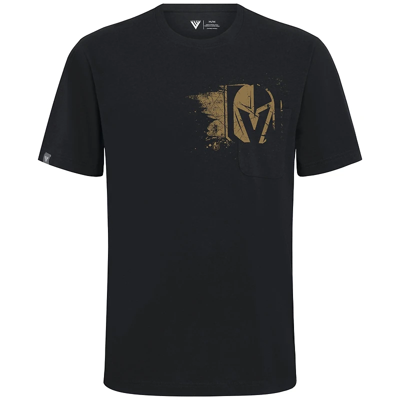 Men's Levelwear  Black Vegas Golden Knights  Focal Blasted T-Shirt