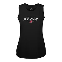 Women's Levelwear  Black New Jersey Devils Macy Scratched Tank Top
