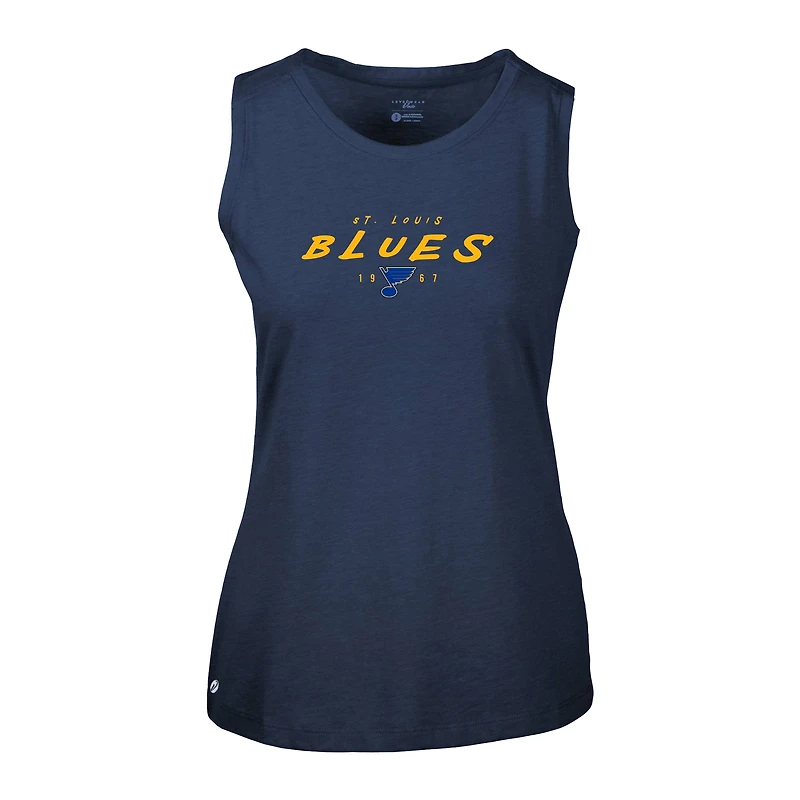 Women's Levelwear  Navy St. Louis Blues  Macy Scratched Tank Top