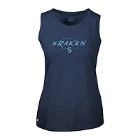 Women's Levelwear  Deep Sea Blue Seattle Kraken  Macy Scratched Tank Top