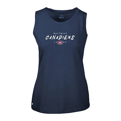 Women's Levelwear  Navy Montreal Canadiens  Macy Scratched Tank Top