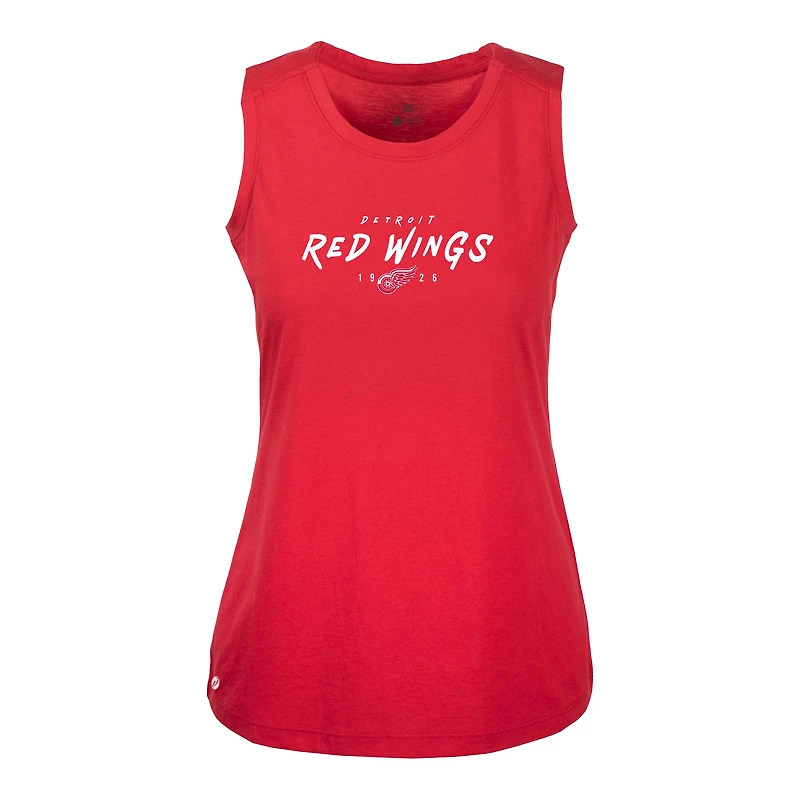 Women's Levelwear Red Detroit Red Wings Macy Scratched Tank Top