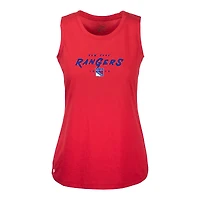 Women's Levelwear  Red New York Rangers  Macy Scratched Tank Top