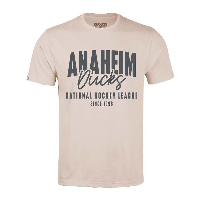 Men's Levelwear  Khaki Anaheim Ducks  Richmond Response T-Shirt