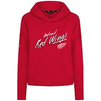 Women's Levelwear  Red Detroit Red Wings Sweet Sizzle Tri-Blend Cropped Pullover Hoodie