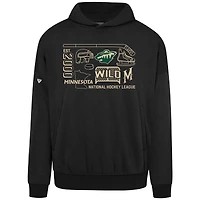 Men's Levelwear  Black Minnesota Wild Contact Campaign Pullover Hoodie