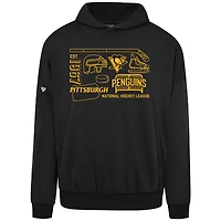 Men's Levelwear  Black Pittsburgh Penguins Contact Campaign Pullover Hoodie