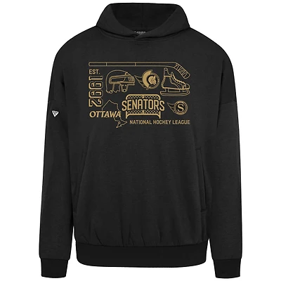 Men's Levelwear  Black Ottawa Senators Contact Campaign Pullover Hoodie
