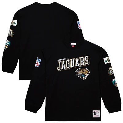 Men's Mitchell & Ness  Black Jacksonville Jaguars Training Camp Vintage Logos Long Sleeve T-Shirt