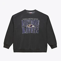 Men's Mitchell & Ness Black Baltimore Ravens Downtown Collection Fleece Sweatshirt