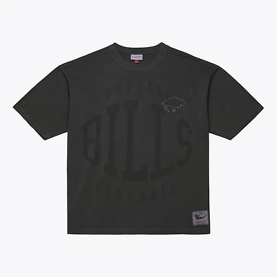 Men's Mitchell & Ness  Black Buffalo Bills Downtown Collection Premium Vintage Logo T-Shirt