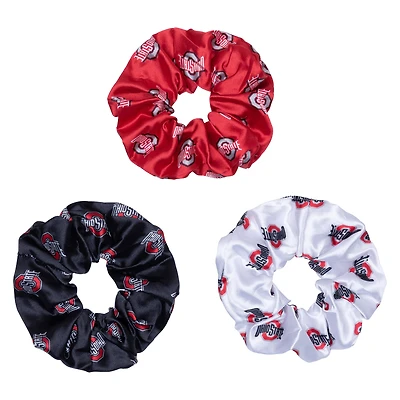 ZooZatz Ohio State Buckeyes Luxe Scrunchie Three-Piece Set