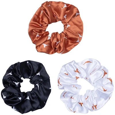 ZooZatz Texas Longhorns Luxe Scrunchie Three-Piece Set