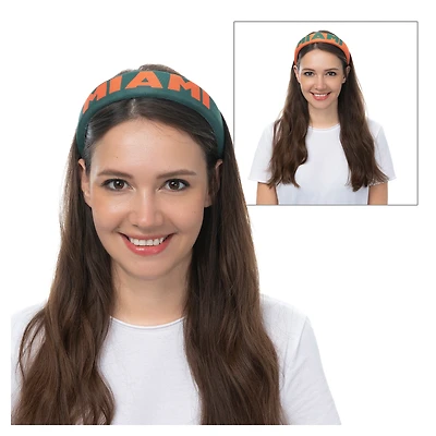 ZooZatz Miami Hurricanes Hard Headband 2-Pack Set