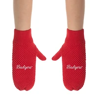 ZooZatz Wisconsin Badgers Knit Bow Headband & Mittens Bundle