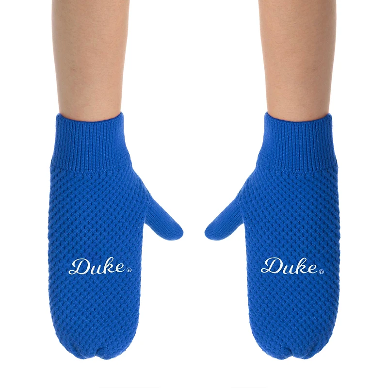 ZooZatz Duke Blue Devils Knit Bow Headband & Mittens Bundle