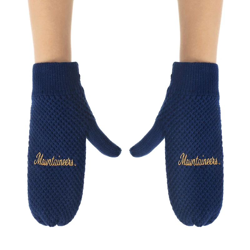 ZooZatz West Virginia Mountaineers Knit Bow Headband & Mittens Bundle