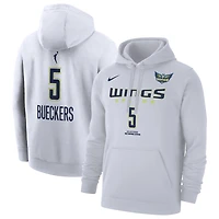 Men's Nike Paige Bueckers White Dallas Wings 2025 WNBA Draft Heroine Edition Name & Number Pullover Hoodie