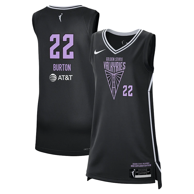 Unisex Nike Veronica Burton Black Golden State Valkyries Explorer Edition Victory Jersey