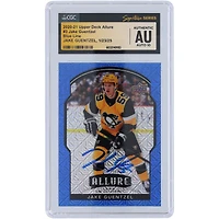 Jake Guentzel Pittsburgh Penguins Autographed 2020-21 Upper Deck Allure Blue Line #3 #/35 CGC Fanatics Witnessed Authenticated Auto 10 Card