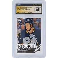 Rasmus Dahlin Buffalo Sabres Autographed 2018-19 Upper Deck Parkhurst Silver Ink #340 CGC Fanatics Witnessed Authenticated Rookie Card