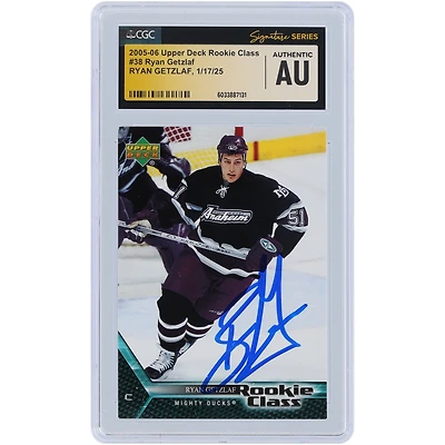 Ryan Getzlaf Anaheim Ducks Autographed 2005-06 Upper Deck Rookie Class #38 CGC Fanatics Witnessed Authenticated Rookie Card