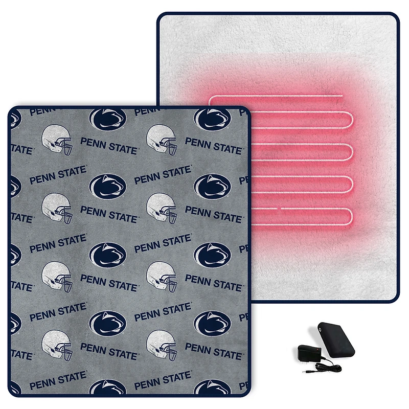 Pegasus Penn State Nittany Lions Scattered Logos 60" x 70" Heated Blanket