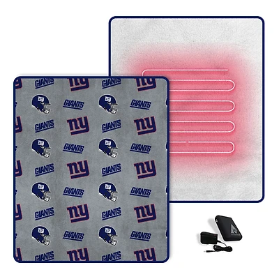 Pegasus  New York Giants Scattered Logos 60" x 70" Heated Blanket