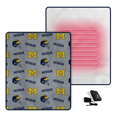 Pegasus  Michigan Wolverines Scattered Logos 60" x 70" Heated Blanket